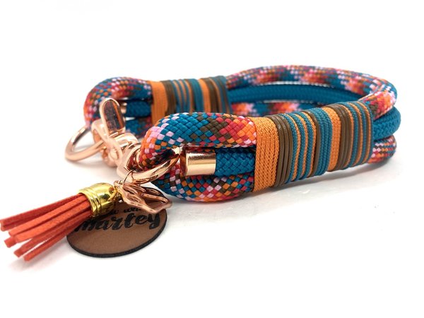 Hundehalsband und Leine im Set oder Einzeln „Kingfisher“