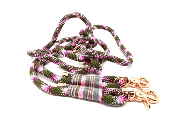 Hundehalsband und Leine im Set oder Einzeln „Ladygator“