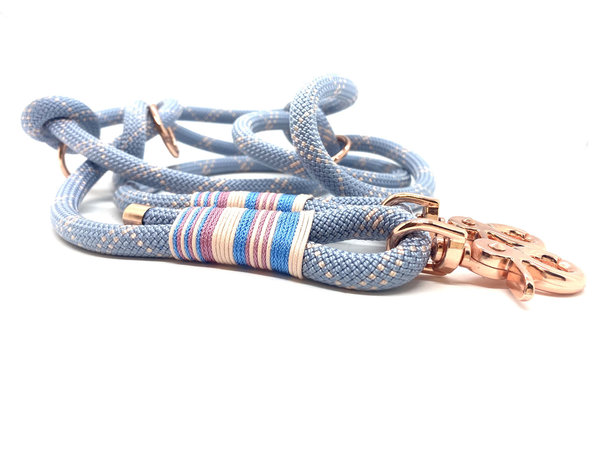 Hundehalsband und Leine im Set oder Einzeln „Mammut Blue“