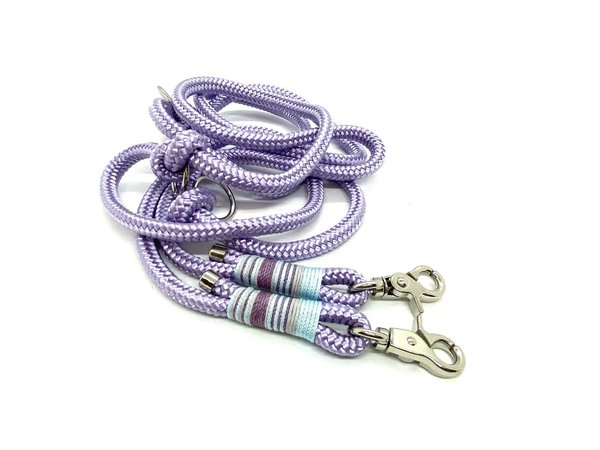 Geflochtenes Hundehalsband und Leine im Set oder Einzeln „Smart Lavender“