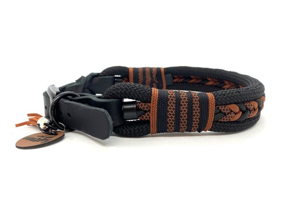 Verstellbares Hundehalsband mit Lederverschluss und Leine im Set oder Einzeln „Pinot“