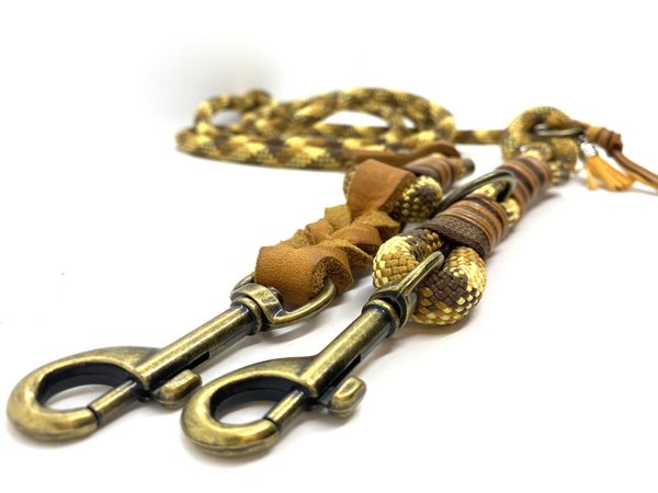 Verstellbares 3-Reihiges Halsband mit Lederverschluss und Leine im Set oder Einzeln „Ancient Egypt“