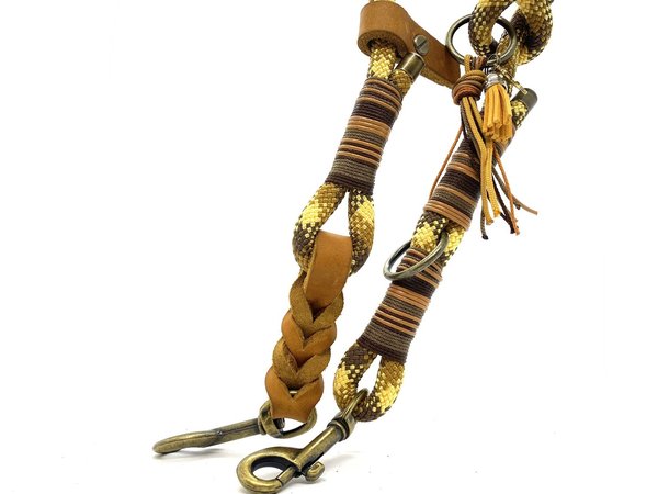 Verstellbares 3-Reihiges Halsband mit Lederverschluss und Leine im Set oder Einzeln „Ancient Egypt“