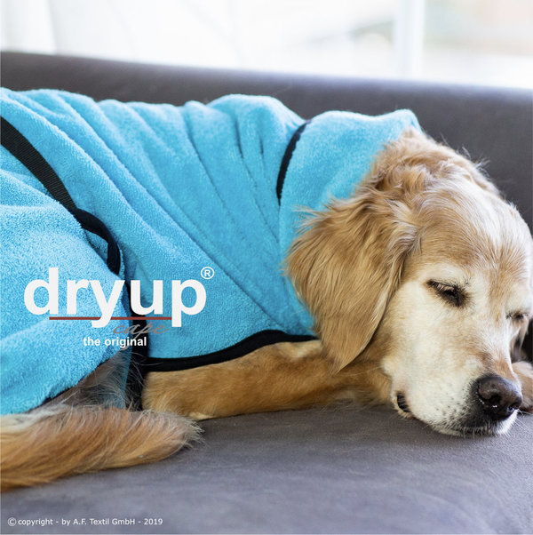 DryUp Cape - Hundebademantel aus Frottee - Cyan