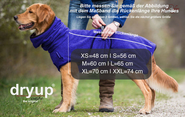 DryUp Cape - Hundebademantel aus Frottee - Blueberry (Blau)