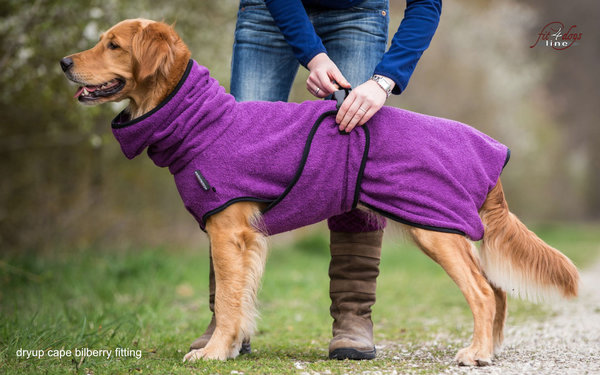 DryUp Cape - Hundebademantel aus Frottee - Bilberry (Lila)
