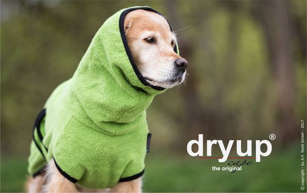 DryUp Cape - Hundebademantel aus Frottee - Kiwi