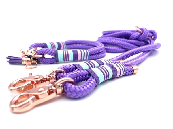 Hundehalsband und Leine im Set oder Einzeln „Smart Violet“