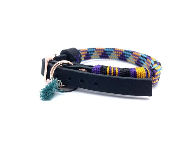 Hundehalsband für kleine Hunde und Tauleine im Set oder Einzeln „Meeresspiegel“