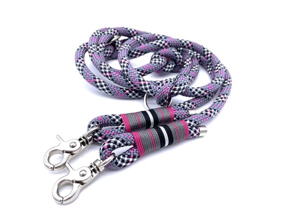 Hundehalsband und Leine im Set oder Einzeln „Tartan Pink“