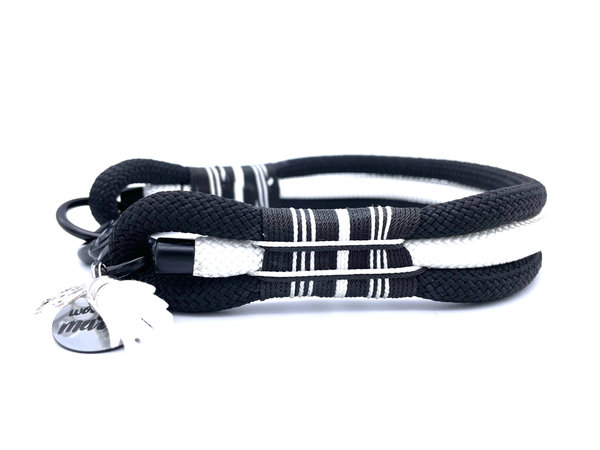 Hundehalsband und Leine im Set oder Einzeln „Black‘n‘White“