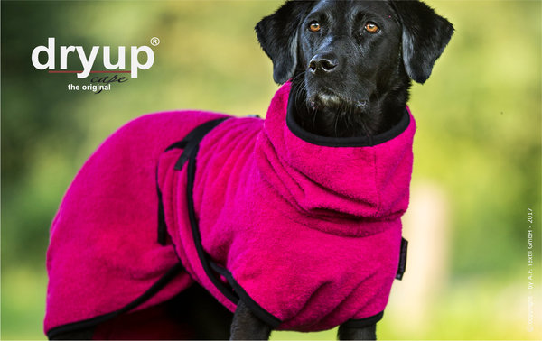 DryUp Cape - Hundebademantel aus Frottee - Pink