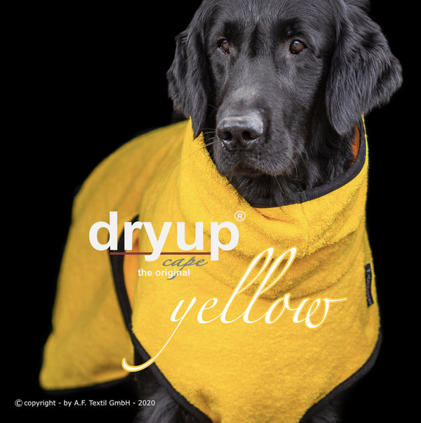 DryUp Cape - Hundebademantel aus Frottee - Yellow