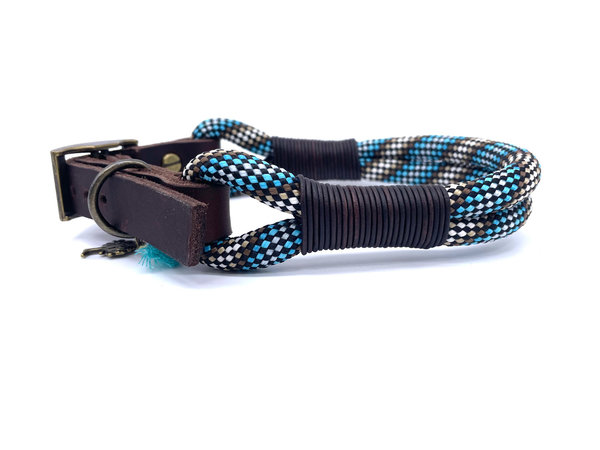 Verstellbares Hundehalsband mit Lederverschluss und Leine im Set oder Einzeln „Simply Turkish Antik“