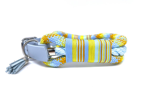 Verstellbares Hundehalsband mit Biothaneverschluss und Leine im Set oder Einzeln „Miami Twisted“