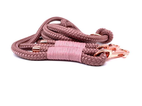 Verstellbares Hundehalsband mit Biothaneverschluss und Leine im Set oder Einzeln „Copper“
