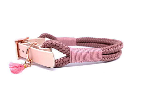 Verstellbares Hundehalsband mit Biothaneverschluss und Leine im Set oder Einzeln „Copper“