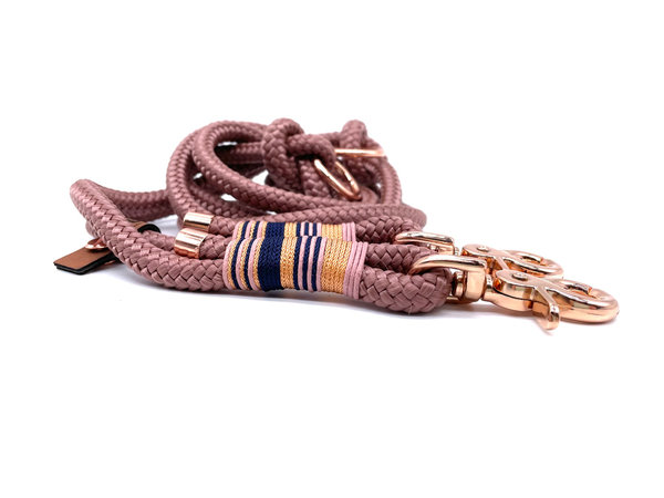 Verstellbares Hundehalsband mit Biothaneverschluss und Leine im Set oder Einzeln „Copper Blue“