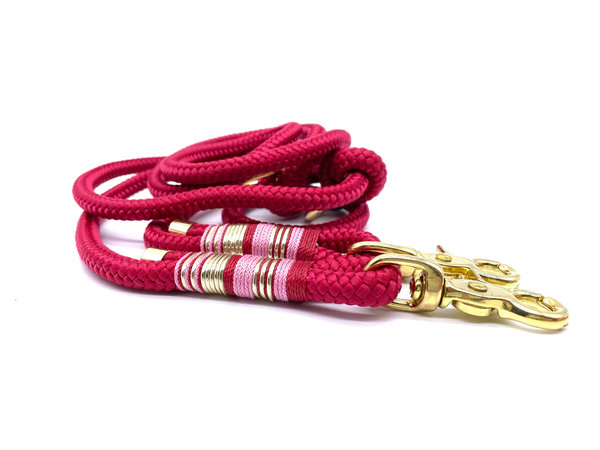 Hundehalsband und Leine im Set oder Einzeln „Golden Strawberry“