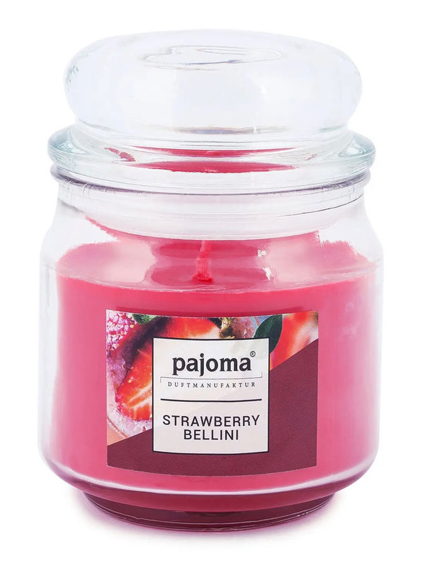 Pajoma- Kerze im Bonbonglas „Strawberry Bellini“